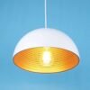 H6f93100bc0904550a2da2c5632b33612p Luminária Teto Pendente Meio Esfera