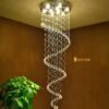 Lustre espiral cristal gota
