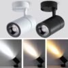 Holofote-montado-em-led-7w-12w-20w-30w-voltagem-110v-220v-230v-240v-luz-de-pista Spot ajustável alumínio e de led