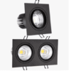 Holofotes-embutidos-para-teto-ilumina-o-de-teto-com-foco-ajust-vel-duplo-e-quadrado-220v Spot led embutir foco ajustável