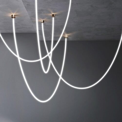 LED-Dimmable-Postmodern-Golden-Chrome-Designer-Lustre-Lamparas-De-Techo-Ceiling-Lights-Ceiling-Light-Ceiling-Lamp Lustre minimalista gel silica Miresa