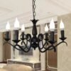 Lustre-de-ferro-lustre-preto-de-alta-qualidade-lumin-ria-led-para-sala-de-estar-tipo Miresa Lustre provençal preto fosco