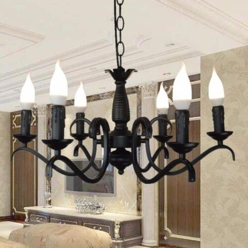 Lustre-de-ferro-lustre-preto-de-alta-qualidade-lumin-ria-led-para-sala-de-estar-tipo Miresa Lustre provençal preto fosco