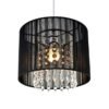 Modern-Black-String-Fabric-Shade-Pendant-Lights-D25cm-E27-Drum-Pendant-Chandelier-With-Crystals-Decor-For-1 Pendente cúpula tecido