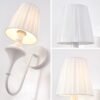 Modern-Elegant-White-Fabric-Shade-Wall-Lamps-1-Light-Romantic-E14-Socket-Bedside-Sconce-Light-Fixture-2 Arandela branca cúpula tecido plissado