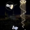 Lustre espiral cristal gota