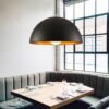 Nordic-Retro-Black-White-Pendant-Light-Restaurant-Lighting-for-decor-Suspension-Luminaire-E27-110V-220V-1 Luminária Teto Pendente Meio Esfera
