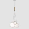 Lustre despojado bolas vidro