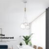 Lustre despojado bolas vidro