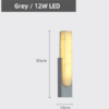 cinza-led-12w