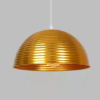 pendente moderno meia esfera dourado marca mires Pendente moderna meia esfera