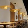 Bambu-moderno-m-o-tecido-bambu-arte-lustre-de-jantar-room-natural-vime-vime-lanterna-pingente Pendente bambu rústico natural | Entrega em Todo Brasil