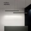 Pendente retangular longa minimalista