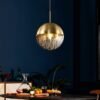 Lustre-de-cabe-a-nica-minimalista-e-moderno-ilumina-o-de-cobre-casa-restaurante-bar-quarto-1 Pendente esfera 1/2 cobre