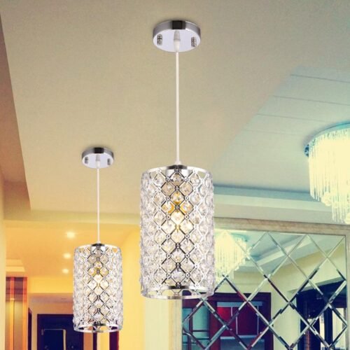 Luzes-pendentes-de-cristal-de-luxo-modernas-luzes-rom-nticas-da-sala-de-estar-do-quarto Pendente cilindro cristal k9