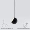 Luzes-pingente-360-girar-ilumina-o-l-mpada-lustre-criativo-pendurado-luz-para-o-quarto-restaurante-1 Pendente redondo moderno 360°