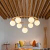 Nordic-pingente-l-mpada-para-cozinha-ilha-decora-o-moderna-sala-de-jantar-madeira-led-lustre-miresa Lustre madeira bolas vidro miresa
