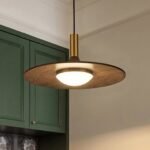 Pendente madeira acabamento nogueira miresa