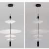 micaza-luminaria-e-decoraca-pendente-moderno-ufo-preto-e-branco-com-luz-de-led-indireta Pendente moderno disco voador