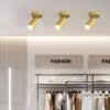 Surface-ceiling-LED-Spotlight-living-room-Gold-Track-light-Lamps-moving-head-spot-Modern-Bedside-Wall-1 Trilho moderno industrial com spot led