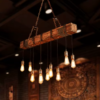 Foto de lustre madeira maciça americano, lustre de madeira maciça americano, catálogo Miresa, loja-de-luminárias-São-Paulo.