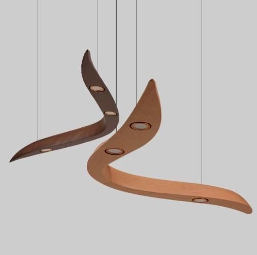Pendentes orgânico madeira sólida | Miresa São Paulo