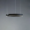 pendente moderno argola anel de aluminio preto e luz de LED marca miresa Pendente anel moderno led
