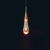 Foto de pendente vidro metal dourado, pendente de vidro metal dourado, catálogo Miresa, loja-de-luminárias-São-Paulo.