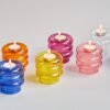 Castiçal colorido vidro borosilicato