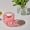Castiçal colorido vidro borosilicato