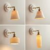 Iwhd-n-rdico-moderno-conduziu-a-luz-da-parede-lumin-rias-de-cer-mica-abajur-bot Arandela design japonês cerâmica