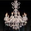 Novo-estilo-led-lustre-de-cristal-lumin-ria-luxo-branco-transparente-grande-lustres-sala-estar-frete-2 Lustre de cristal k9 transparente