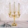 Prata-ouro-preto-bronze-metal-casti-al-retro-5-casti-al-jantar-hotel-decora-o-de Castiçal retro polido para 5 velas