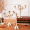 Prata-ouro-preto-bronze-metal-casti-al-retro-5-casti-al-jantar-hotel-decora-o-de-3 Castiçal retro polido para 5 velas