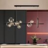 Criativo-moderno-lustre-de-metal-ilumina-o-7-10-bolhas-vidro-claro-longo-g9-redondo-lumin Miresa Lustre jabuticaba bola vidro
