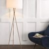 Hea8b4ae92cb24b3294fe886665ae458af Luminária de chão tripé minimalista