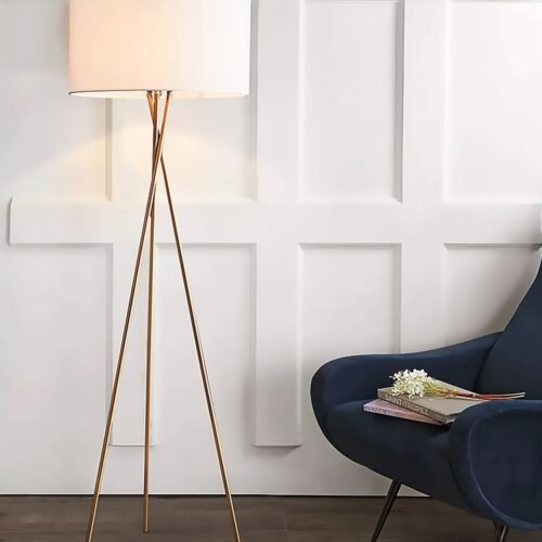 Luminária de chão tripé minimalista