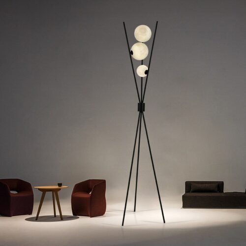 Lumin-ria-de-assoalho-estilo-scandincom-impress-o-3d-em-forma-de-lua-l-mpada-para Luminária de chão 3d tripé bola de vidro