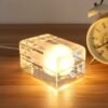Luz-da-noite-led-novidade-presente-para-crian-as-cubo-de-gelo-vidro-pequeno-candeeiro-de Luminária cubo gelo de vidro