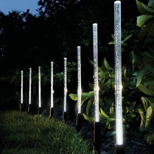 8Un Luminária tubo energia solar para jardins