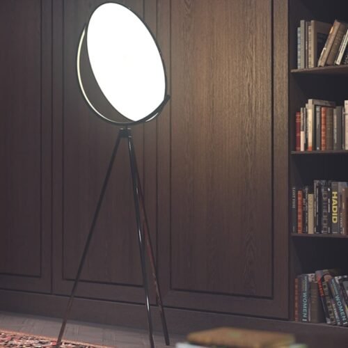 Moderno-novo-trip-lua-l-mpada-de-assoalho-para-sala-estar-estudo-hotel-arte-design-prote Luminária de chão tripé lua