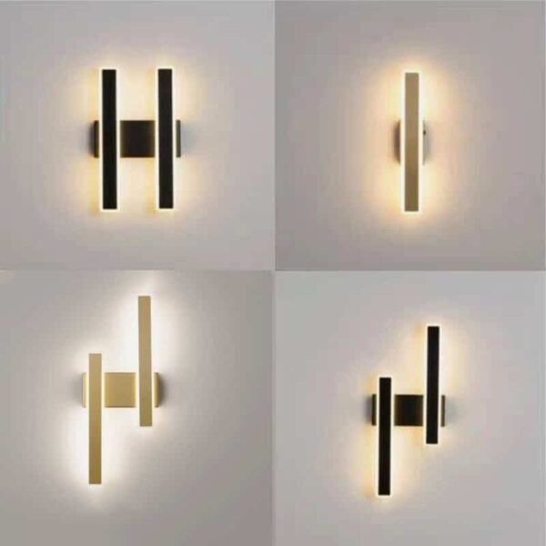 Arandela linear preta ou arandela linear dourada