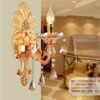 Novo-luxo-ouro-cristal-l-mpada-de-parede-luz-interior-liga-cristal-vela-e14-dupla-nica-2 Arandela Maria Tereza Com Cúpula