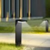 Poste luz led energia solar para jardins