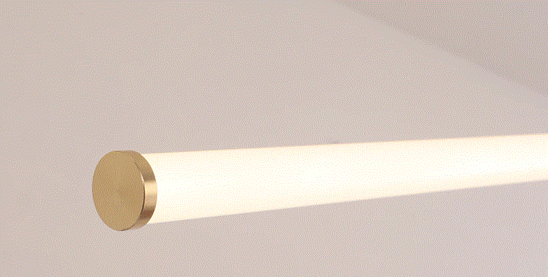 Lustre cilindro tubo acrílico minimalista