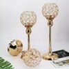 Castiçais de cristal para vela de cera