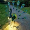 Estátuas decoração jardim led luz solar