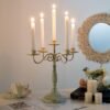 Castiçal de mesa retrô europeu para velas