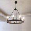 H99b1a16dccfa43ec9b8d6b29d8974c8dY Lustre de ferro industrial preto