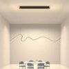 L-mpada-da-sala-de-jantar-lustre-luz-l-mpadas-luxo-moderno-e-minimalista-sala-de Lustre linhas orgânicas minimalista
